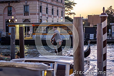 Photographs that portray Venice differently, chaotic and crowded, full of tourists and people going around, kids who live the city Editorial Stock Photo