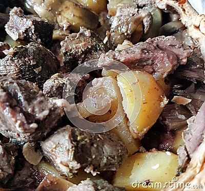 Photographs of traditional Italian meat dishes Stock Photo