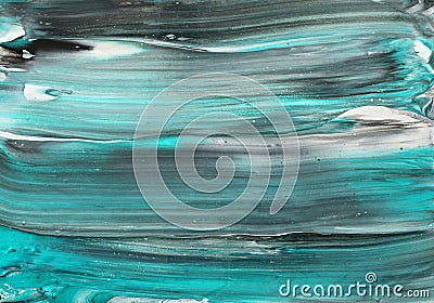 Photography of abstract marbleized effect background. black, turquoise and white creative colors. Beautiful paint Stock Photo