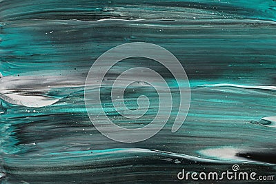 Photography of abstract marbleized effect background. black, turquoise and white creative colors. Beautiful paint Stock Photo