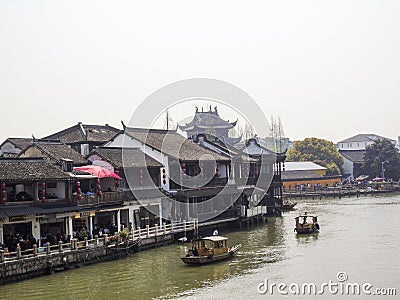 Photography of Chinese Ancient Architecture Stone Tablet Archway Hui Construction Commercial Street Editorial Stock Photo