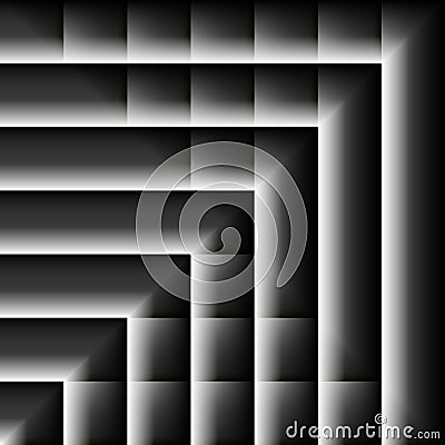 Digital art, abstract three-dimensional objects with soft lighting Stock Photo