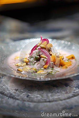 photography delicious fresh dish of ceviche Stock Photo