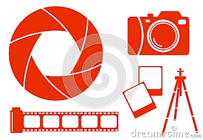Photography icons Vector Illustration