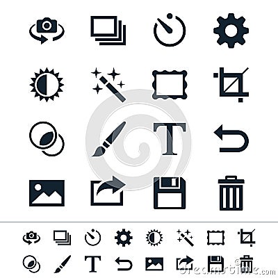 Photography icons Vector Illustration