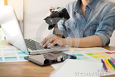 Photography Ideas Creative Occupation Design Studio Concept, Fem Stock Photo