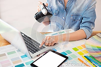 Photography Ideas Creative Occupation Design Studio Concept, Fem Stock Photo