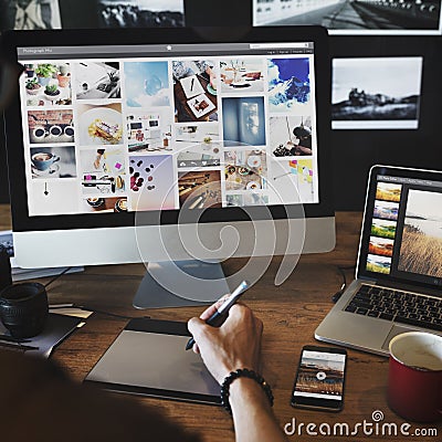 Photography Ideas Creative Occupation Design Studio Concept Stock Photo