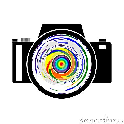 A photography logo of a camera Stock Photo