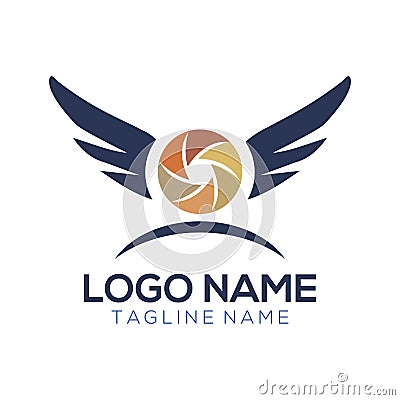 Photography logo and icon design Vector Illustration