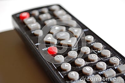 Photography of old TV remote control isolated Stock Photo