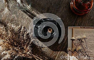 Photography passion concept as a retro Zenit camera Editorial Stock Photo