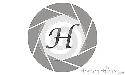 Photography Service Letter H Vector Illustration