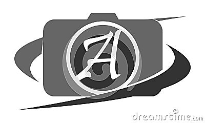 Photography Service Letter A Vector Illustration