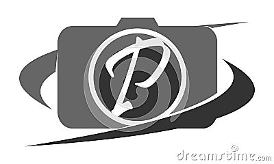 Photography Service Letter P Vector Illustration