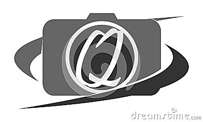 Photography Service Letter Q Vector Illustration