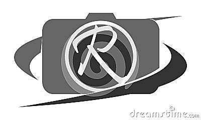 Photography Service Letter R Vector Illustration