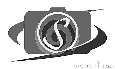 Photography Service Letter S Vector Illustration