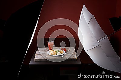 Photography set for food advertisment Stock Photo