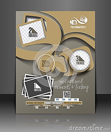 Photography Studio Flyer Vector Illustration