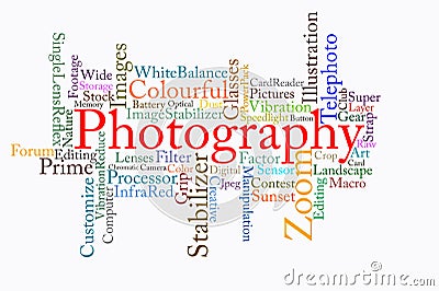 Photography text cloud Stock Photo