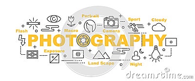 Photography vector banner Vector Illustration