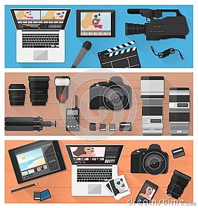 Photography and video making Vector Illustration