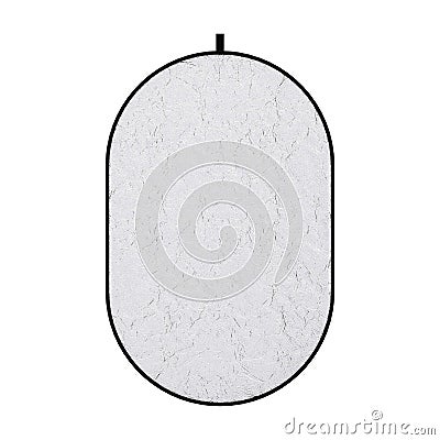 Photograpic Silver Disk Light Reflector Diffuser Screen. 3d Rendering Stock Photo