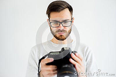 Photogtapher has a problem Stock Photo