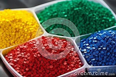 photoraph of Polymeric dye Plastic pellets Colorant generative AI Stock Photo