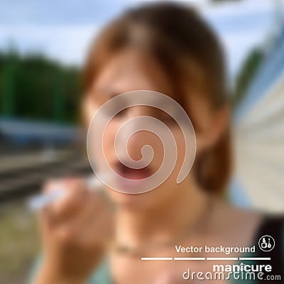 Photorealistic background with blurred face Stock Photo