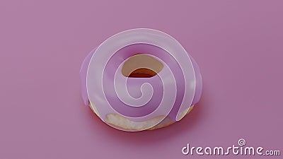 Photorealistic 3D rendering of a donut without candy on the icing for a website Stock Photo