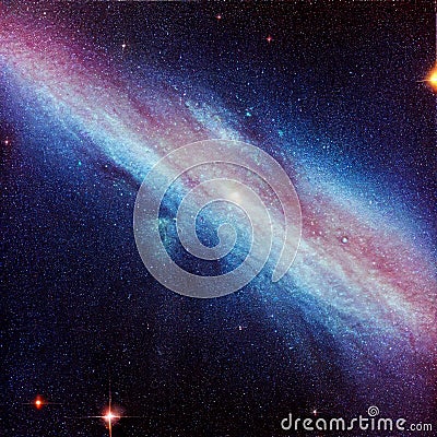 Photorealistic representation of the galaxy Cartoon Illustration