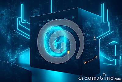 A photorealistic scenario in which AI-driven cybersecurity algorithms detect generated by Ai Stock Photo