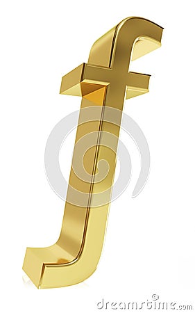 Photorealistic symbol of the currency Guilder Stock Photo