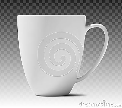 Photorealistic Vector White Cup Vector Illustration