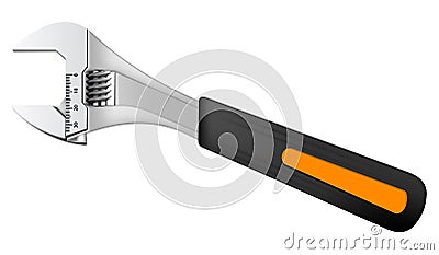 Photorealistic vector wrench Vector Illustration