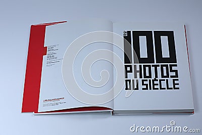 100 Photos du siecle Book, inside cover Editorial Stock Photo