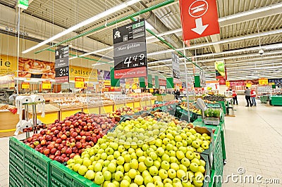 Photos at Hypermarket Auchan grand opening Editorial Stock Photo