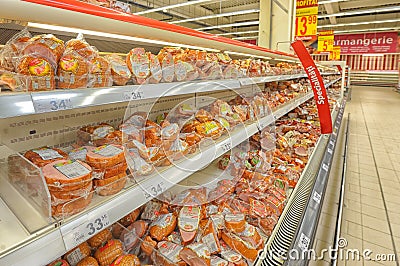 Photos at Hypermarket Auchan grand opening Editorial Stock Photo