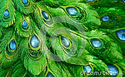 Photos only a statue peacock peacock pattern exotic look. Stock Photo