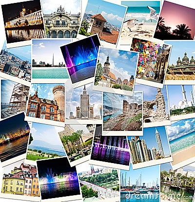Photos from travels to different countries Stock Photo