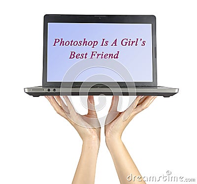 Photoshop is a girl's best friend Stock Photo