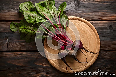 PhotoStock Kitchen table adorned with beetroot, a colorful and healthy option Stock Photo