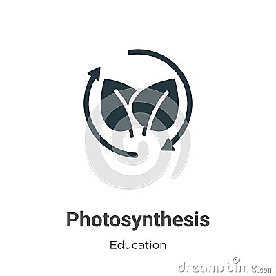 Photosynthesis vector icon on white background. Flat vector photosynthesis icon symbol sign from modern education collection for Vector Illustration