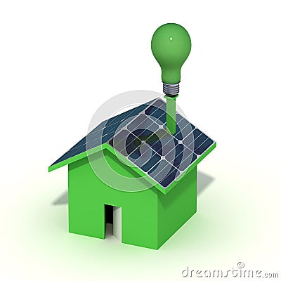 Photovoltaic House Stock Photo