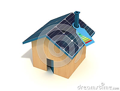 Photovoltaic house Stock Photo