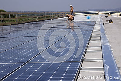 Photovoltaic panels Stock Photo