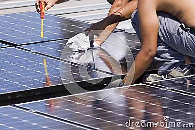 Photovoltaic panels Stock Photo