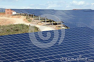 Photovoltaic power plant Stock Photo